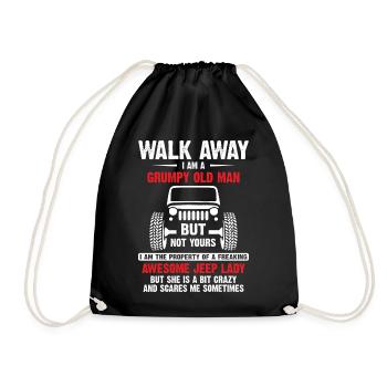 Génial à pied Je suis un vieil homme grincheux Jeeps - Sac de sport léger - noir - Devant