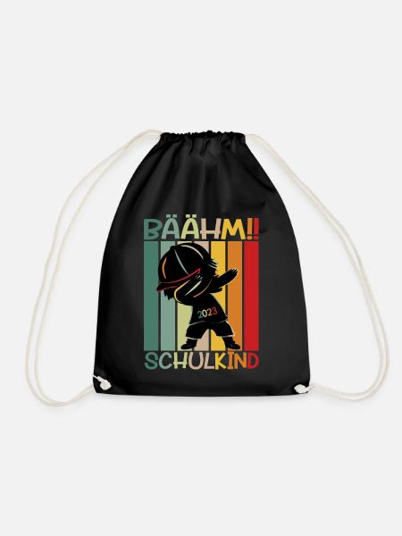 Schulkind 2023 Geschenk - Turnbeutel - Schwarz