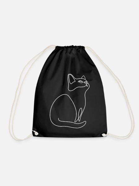 Kätzchen Katze Kater - Turnbeutel - Schwarz