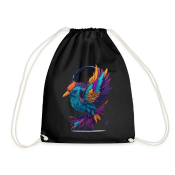 music birdie - Drawstring Bag - black - Front