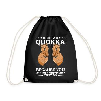 Obtenez un quokka - Sac de sport léger - noir - Devant