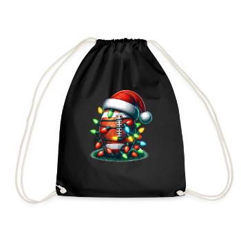 Fußball Weihnachten - Turnbeutel - Schwarz - Vorne