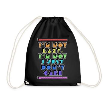 Anyway, cool saying, attitude doesn't matter to me - Drawstring Bag - black - Front