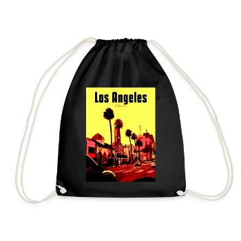 Scène de rue PopArt de Los Angeles - Sac de sport léger - noir - Devant