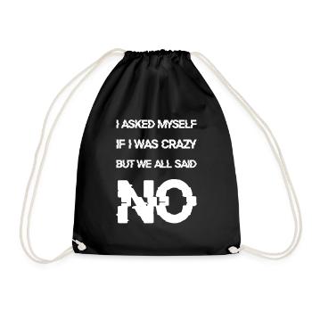Je me suis demandé si j’étais folle - Sac de sport léger - noir - Devant