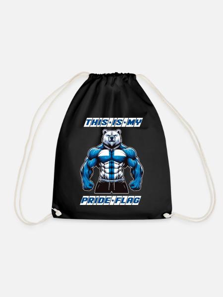 C'est mon fier drapeau que porte la Finlande. - Sac de sport léger - noir