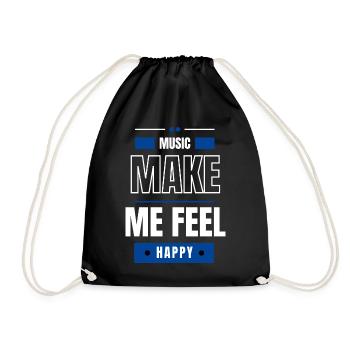 La musique me rend heureux - Sac de sport léger - noir - Devant