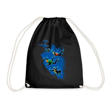 Skydiver - Turnbeutel - Schwarz - Vorne