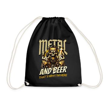 HEAVY METAL ET BIÈRE, C’EST POURQUOI JE SUIS ICI - Sac de sport léger - noir - Devant