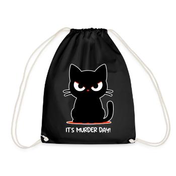 Murder Day (dark) - Drawstring Bag - black - Front