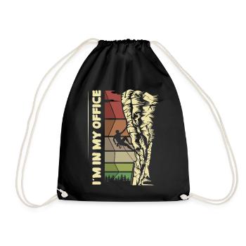 I'm In My Office – Climbers & Outdoor Rocks - Drawstring Bag - black - Front