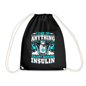 Diabetes I Can Do Anything - Drawstring Bag - black - Front