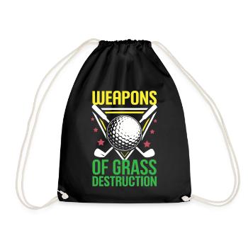 Golf - Weapons of Grass Destruction - Drawstring Bag - black - Front