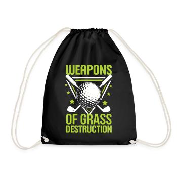 Golf - Weapons of Grass Destruction - Drawstring Bag - black - Front