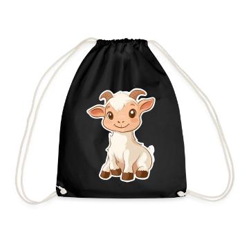 Chèvre - Sac de sport léger - noir - Devant