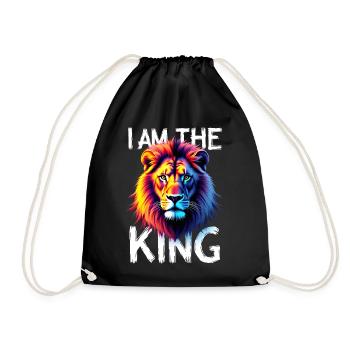 I am the King Lion - Drawstring Bag - black - Front