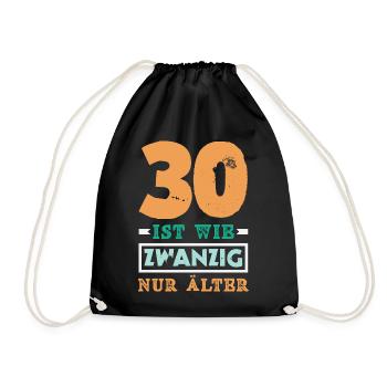 Funny 30th birthday gift - Drawstring Bag - black - Front