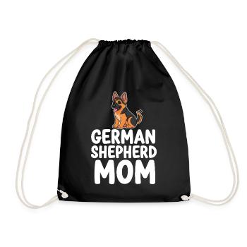 German Shepherd Mom Dog Mom Shepherd Dog - Drawstring Bag - black - Front