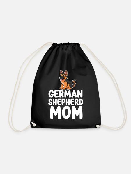 German Shepherd Mom Hundemama Schäferhund - Turnbeutel - Schwarz