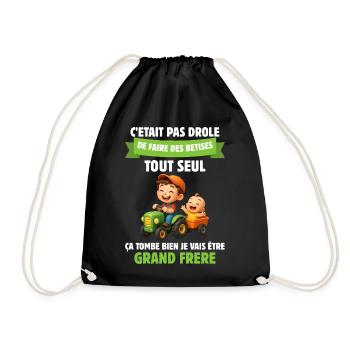 Child Big Brother on Mission - Pregnancy  - Sac de sport léger - noir - Devant