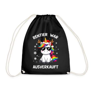 Renne a été vendu Licorne Noël - Sac de sport léger - noir - Devant