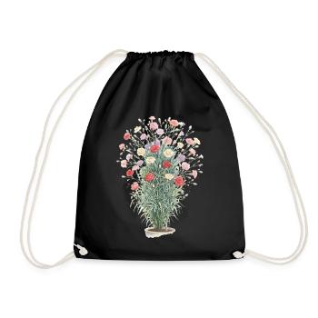 Bouquet d’œillets romantique - Sac de sport léger - noir - Devant