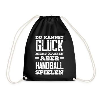 Handballspieler Handball Handballer Geschenke - Turnbeutel - Schwarz - Vorne