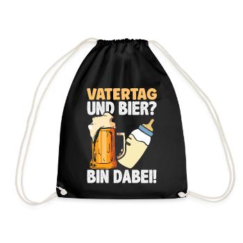 Drôle de cadeau de fête des pères papa bière - Sac de sport léger - noir - Devant