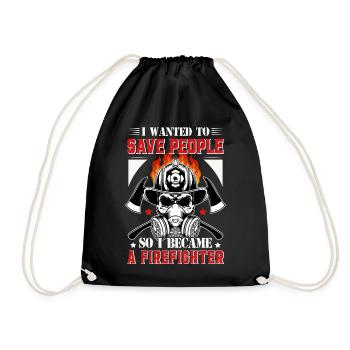 Fire brigade - Drawstring Bag - black - Front