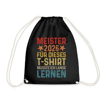 T-shirt de remise des diplômes du champion 2026 - Sac de sport léger - noir - Devant