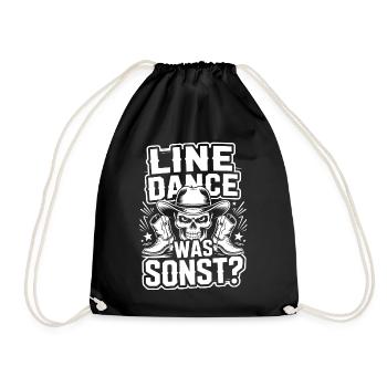 Line Dance What Else Skull - Drawstring Bag - black - Front