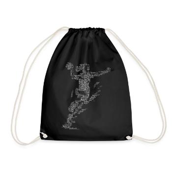 Cleanes Handball Artwork für Handball fuer Frauen - Turnbeutel - Schwarz - Vorne