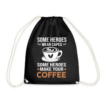 Espresso Coffee Caffeine Barista - Drawstring Bag - black - Front