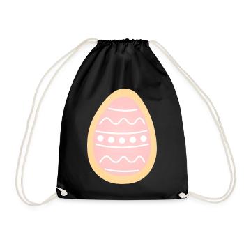 Biscuit Œuf de Pâques pastel - Sac de sport léger - noir - Devant