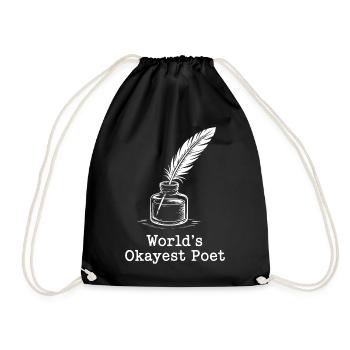 Okayest Poet Ink Bottle - Drawstring Bag - black - Front