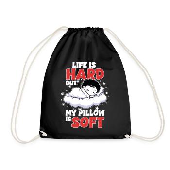 Sommeil Nuage Life is Hard My Pillow Soft - Sac de sport léger - noir - Devant