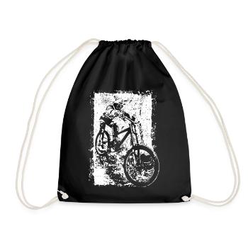 BMX VTT Descente Grunge Silhouette Grunge - Sac de sport léger - noir - Devant