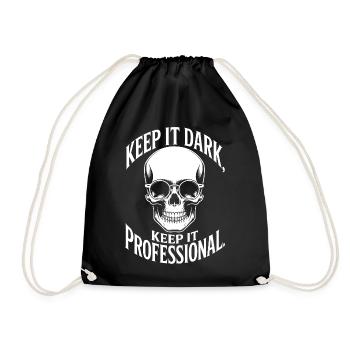Dark Skull Pro: Keep It Professional - Drawstring Bag - black - Front