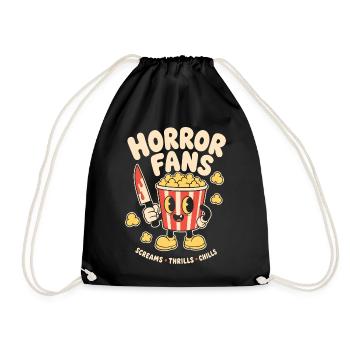 Horror Fans Screams Thrills Chills - Drawstring Bag - black - Front
