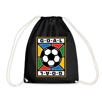Fußball-Retro-Abzeichen - Turnbeutel - Schwarz - Vorne