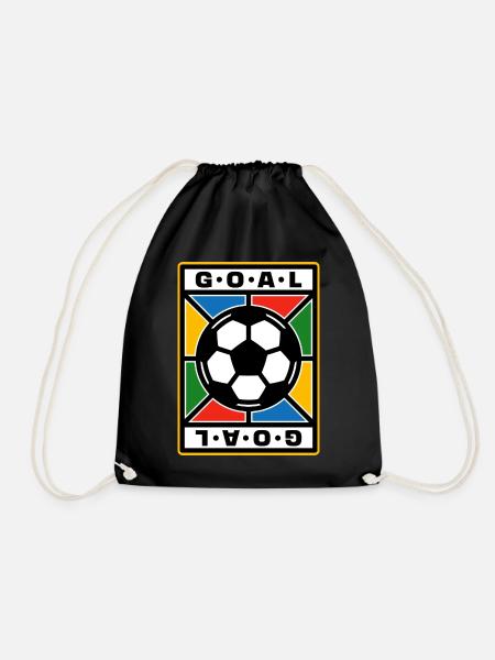 Football Retro Badge - Drawstring Bag - black