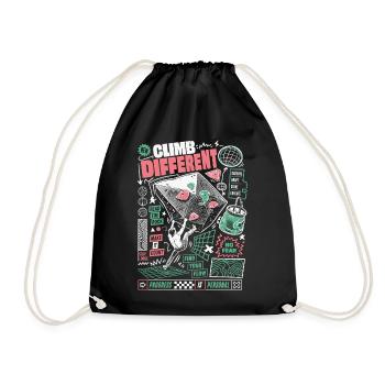 Boulder More Climbing Motivation - Drawstring Bag - black - Front
