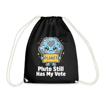 Pluto Still Has My Vote - Drawstring Bag - black - Front