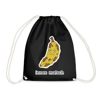 innen matsch – Banane Meme - Turnbeutel - Schwarz - Vorne