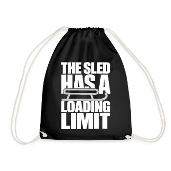 The Sled Has a Loading Limit – Schlitten - Turnbeutel - Schwarz - Vorne