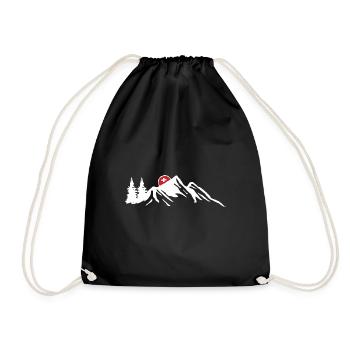 Suisse Schweizerdeutsch Schweizer Schweizer Berge - Sac de sport léger - noir - Devant