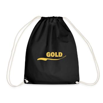 gold gold - Turnbeutel - Schwarz - Vorne