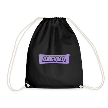 Aleyna als Vorname - Turnbeutel - Schwarz - Vorne