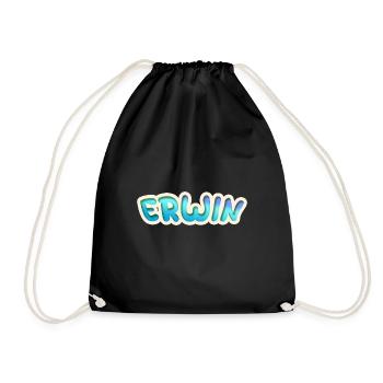 Geschenk für Erwin - Turnbeutel - Schwarz - Vorne