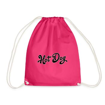 Hot dog - Drawstring Bag - fuchsia - Front